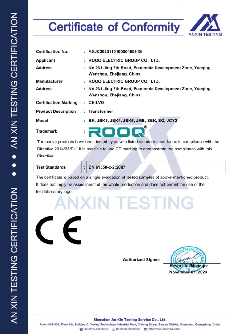 ROOQ control variable CE certificate